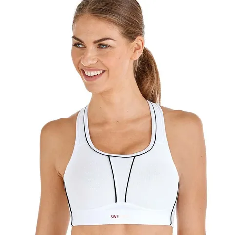 Swegmark Sport-BH Movement - 14400 ohne Bügel - Funktionsunterwäsche mit hervorragendem Halt bis F-Cup, verstellbaren gepolsterten Trägern und feuchtigkeitsdurchlässigem Material für optimalen Komfort.