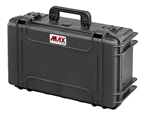Max MAX505CAM IP68 Schutzkoffer für Fotoequipment, Hart-Kunststoff, Innenraum gepolstert, mit Trennwänden, wasserdicht