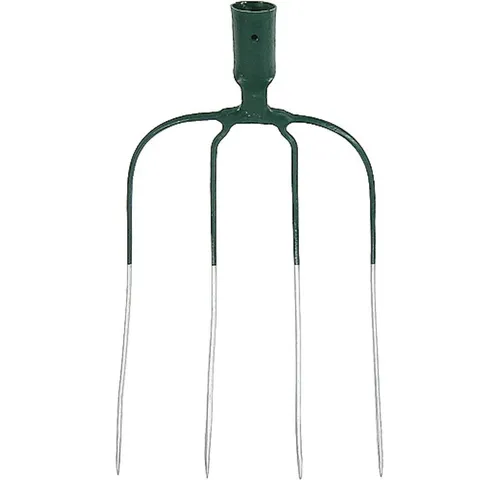 PROREGAL® Spatengabel Geschmiedete Dunggabel Mistgabel Mistforke Heugabel Streugabel, 4 Zink