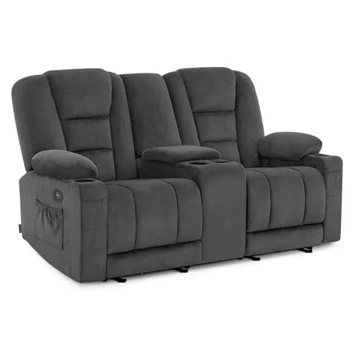 MCombo 2 Sitzer Sofa mit Relaxfunktion in grau von M MCombo