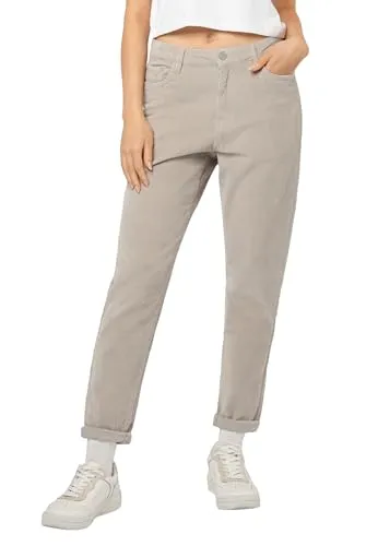Eight2Nine Stoffhose Damen Kordhose MOM Fit mit Aufschlag 5 Pocket, Gürtelschlaufen