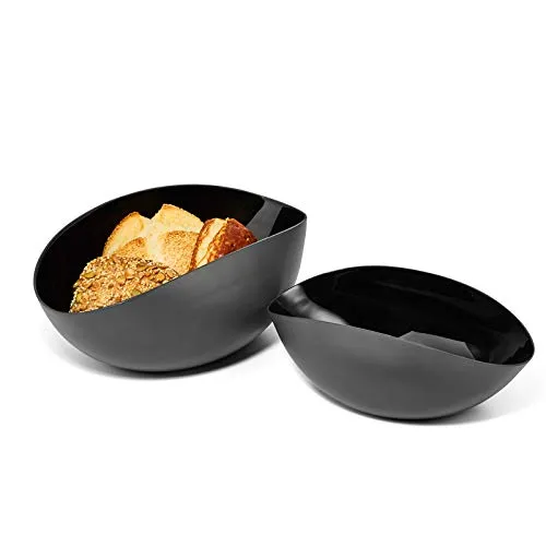 PHILIPPI Pane Schale - Eleganter Brotkorb in Schwarz - Brotkästen aus schwarzem Aluminium, innen emailliert, lebensmittelecht und ideal zum Warmhalten von Brot. Ein stilvolles Designstück, perfekt als Geschenk oder für die eigene Küche.