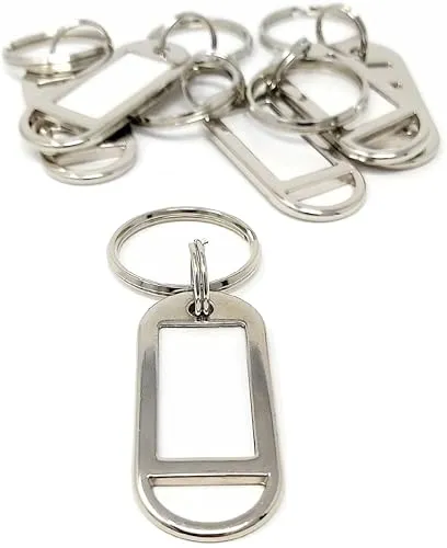 Personalisierbarer Schlüsselanhänger aus Metall in silber von Kahns Trade