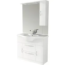 Badmöbel-Set Baden Haus Bahia 105 cm in Hochglanz Weiß