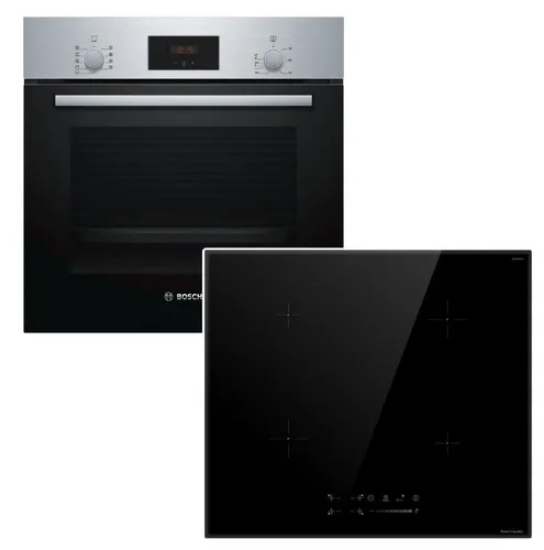 BOSCH Backofen-Set mit Induktionskochfeld und Teleskopauszug