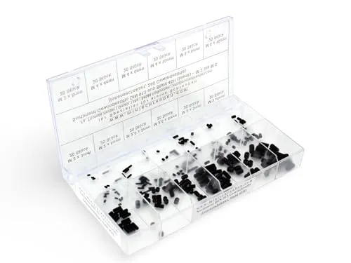 Sortiment mit Gewindestiften DIN 913 (Stahl 45H schwarz, Innensechskant, 240 Gewindestifte)