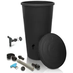 YourCasa Regentonne 160 Liter – Wetterfestes Regenfass mit Anschlussset - Regentonne für nachhaltige Gartenbewässerung, inkl. Anschlussset und Bohrer, einfach zu montieren und frostsicher. Modernes Design mit 160L Fassungsvermögen.