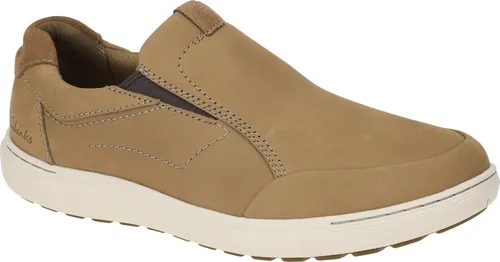 Clarks MAPSTONE STEP Herren Slipper 44 1/2 Beige - Slipper & Loafer aus hochwertigem Nubuckleder, mit weichem Textilfutter und herausnehmbarem Komfort-Fußbett für optimalen Tragekomfort im Alltag.