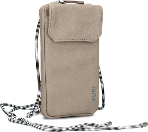 Mademoiselle.M Phone Bag MP30 - Handytasche Nubuk-Cappuccino - Umhängetasche aus 100% Polyurethan, verstellbar und mit Kreditkartenfach, ideal für stilbewusste Nutzer.