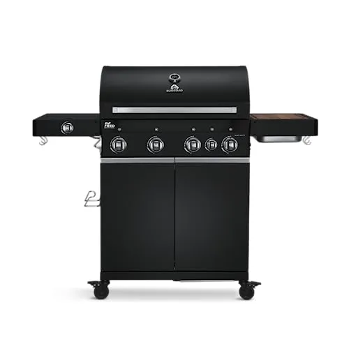 BURNHARD Gasgrill Big FRED Deluxe BLACK Series 3 – 4-Brenner Grill mit Infrarot-Keramikbrenner - Grills – Hochwertiger 4-Brenner Gasgrill mit 900°C Infrarot-Keramikbrenner für perfekten Grillgeschmack und langlebige Qualität.