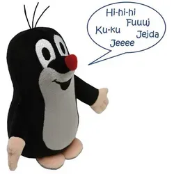 Der kleine Maulwurf Plüsch sprechend 16 cm in schwarz von Trötsch