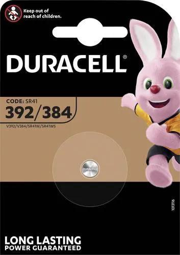 DURACELL Knopfzelle 392 384 - 1,5V Batterie für Uhren, langlebig und zuverlässig in Blisterverpackung