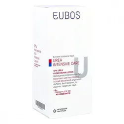 Eubos Trockene Haut Urea 10% Hydro Repair Lotion - Medizinische Körperpflege für intensive Feuchtigkeit, ideal bei trockener Haut und zur Unterstützung bei Neurodermitis und Diabetes.