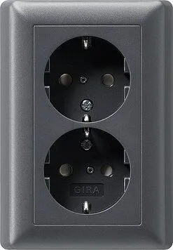Gira Steckdosen Schwarz von Gira