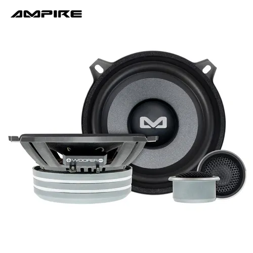 AMPIRE SCC130 13cm 2-Wege Kompo-Lautsprecher 60W - Car-HiFi-Lautsprecher mit 60W RMS, Aluminium-Magnetschutz und 20mm Seiden-Kalottenhochtöner für erstklassigen Klang und klare Höhen.