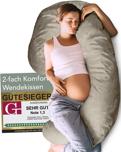 Traumreiter Seitenschläferkissen J Visco Seitenschläferkissen mit Bezug Velour Deluxe