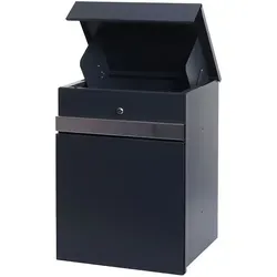 Paketkasten HWC-K41, Paketbox für sichere Paketannahme - Wandbriefkasten aus verzinktem Stahl mit großem Innenfach für Päckchen und Großbriefe. Ideal für gewerbliche Nutzung, mit sicherem Einwurfsystem und Zylinderschloss für maximalen Schutz.