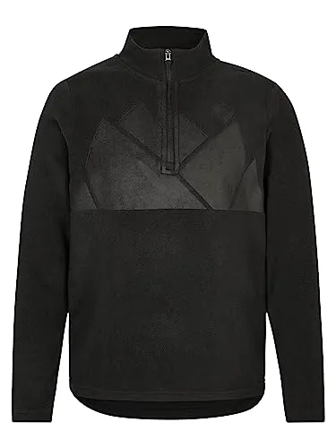 Ziener Kinder JONKI Skipullover Skirolli Funktions-Shirt | atmungsaktiv Fleece warm, black, 140
