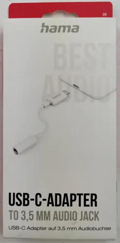 Hama USB C auf 3,5 mm Klinke Kopfhörer Adapter - Verlustfreie Audioübertragung für Samsung, Huawei & iPad, ultradünn mit Knickschutz und umfassender Kopfhörerunterstützung