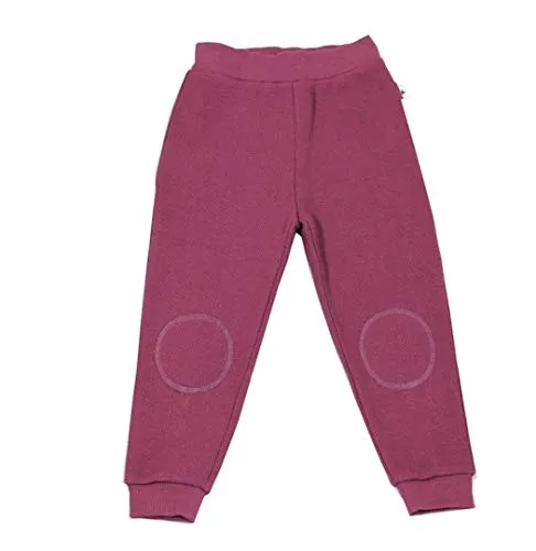 Leela Cotton Baby Kinder Hose Piquéhose Bio-Baumwolle Sweathose Schlafhose Freizeithose (98/104, Altrosa)