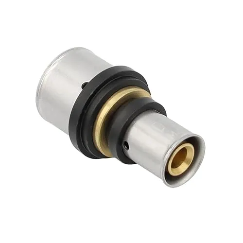 Pipetec Pressfitting Kupplung 26x3 16x2 mm Verbinder Reduzierung TH Kontur Verbundrohr, DVGW, TH-Profil
