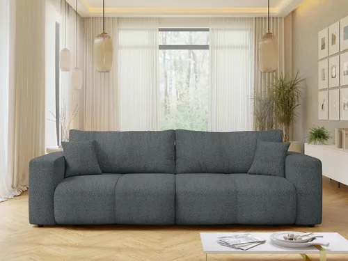 MIRJAN24 Schlafsofa Fetrinu Boucle mit Schlaffunktion - Elegantes 3-Sitzer Schlafsofa mit praktischer Schlaffunktion und zwei Bettkästen. Ideal für Gäste und platzsparend. Maße: 248x92x82 cm. Lieferung bis zur Wohnung, einfache Montage.