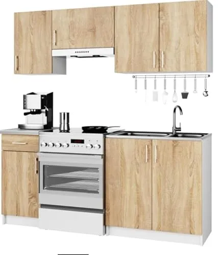 BDW Küche 180 cm Küchenzeile Küchenblock