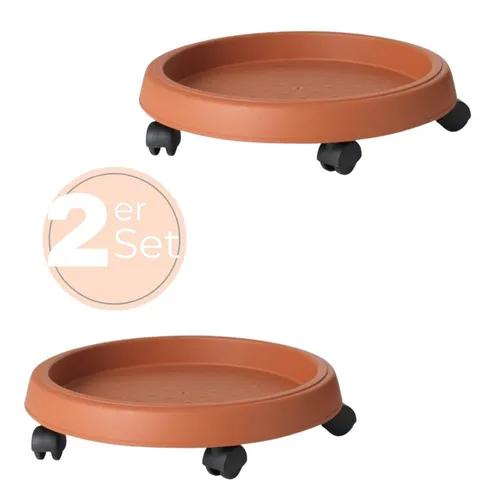 2er Set Pflanzen Roller Wetterfest Outdoor Rollbrett Blumen Topf Untersetzer 30