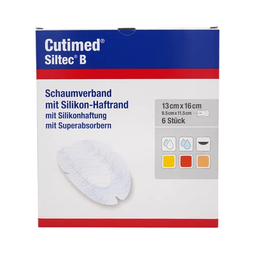 Cutimed Siltec B Schaumverband 13x16 cm