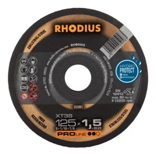 RHODIUS Trennscheibe XT38 125 x 1,5mm gerade