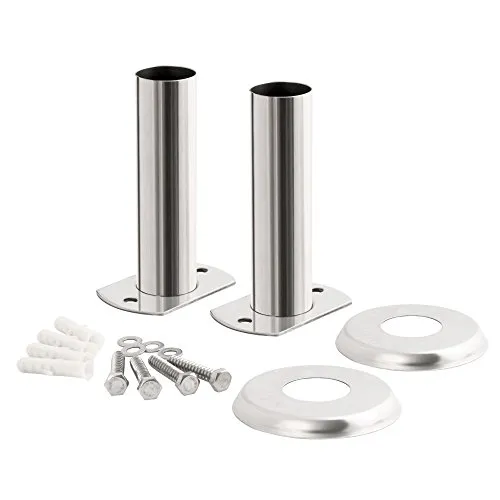 Zelsius Edelstahl Poolleiter Halterung | Ø 40 mm | Flansch Set für Pool Leiter - Leitern & Treppen: Edelstahl Flansch Set für Poolleiter mit schneller Montage ohne Einzementieren, ideal für eine sichere und stabile Befestigung.