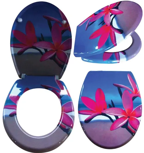 WC Sitz mit Absenkautomatik Tropicana Toilettendeckel Toilettensitz Soft close