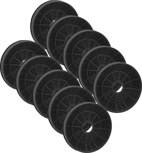 vhbw 10x Aktivkohlefilter Ersatz für Silverline AF100, YT971.1000.05, KF001 für Dunstabzugshaube - 16 cm