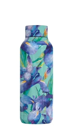 Quokka SOLID BLUE IRISES | THERMOSFLASCHE AUS EDELSTAHL 510 ML