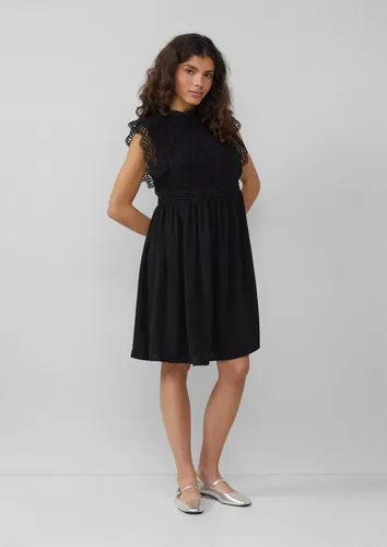 QS Minikleid Kleid Kurzes Kleid mit Spitzenoberteil