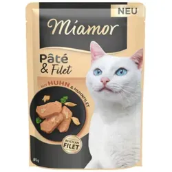 Miamor Pâté & Filet mit Huhn | 10x 85g Katzenfutter nass