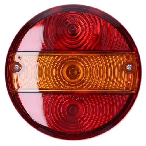 SAMETRUCK Lichtscheibe 140mm Ø 3 Kammerleuchte Heckleuchte Rückleuchte PKW LKW Auflieger Anhänger