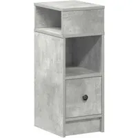 vidaXL Nachttisch mit Schublade Betongrau 25x31x66 cm von vidaXL