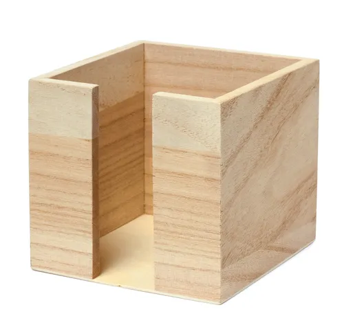 VBS Zettelbox Notizbox Notizzettel Notizhalter Holz Kästchen Büro 10,5x10,5x10cm