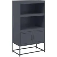 vidaXL Highboard Anthrazit - Robustes Stahlmöbel - Kommode im Industrie-Stil mit 2 Ablagen und 2 Fächern für optimalen Stauraum. Langlebig und pflegeleicht, ideal für Wohnzimmer oder Schlafzimmer.