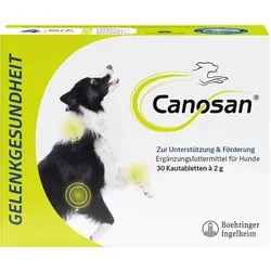 Canosan Vet 30 ST - Tiergesundheit: Hypoallergene Kautabletten zur Unterstützung der Gelenke, ideal für Hunde nach Operationen und als praktische Reisegröße.