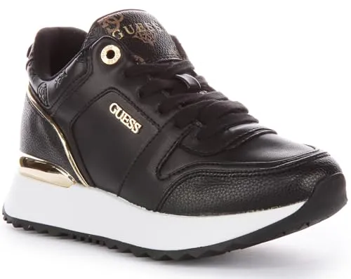Guess Kaddy Damen Sneaker Schwarz in schwarz von GUESS