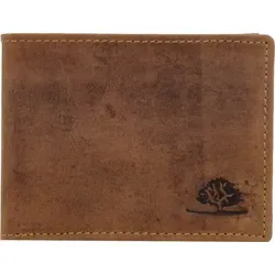 Greenburry Vintage Geldbörse Leder braun 6KF - Portemonnaie im kompakten Querformat mit 6 Kartenfächern und 2 Geldscheinfächern, aus hochwertigem Leder im einzigartigen Vintage-Look, ideal für stilbewusste Männer.