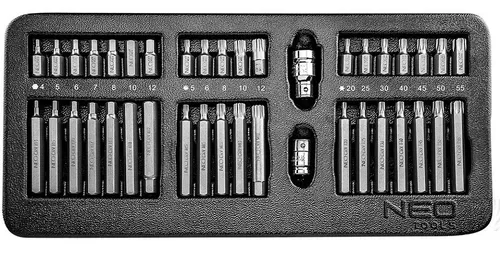 Neo Tools Schraubendreher-Bits Set 40 tlg. 30-75 mm