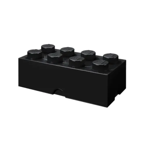 Lego Stapelbare Aufbewahrungsbox, 8, Plastik, Schwarz, 18 x 25 x cm, 1 Einheiten