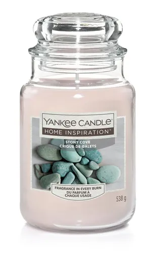 Yankee Candle Duftkerze Großes Glas Stony Cove 538 g, grau