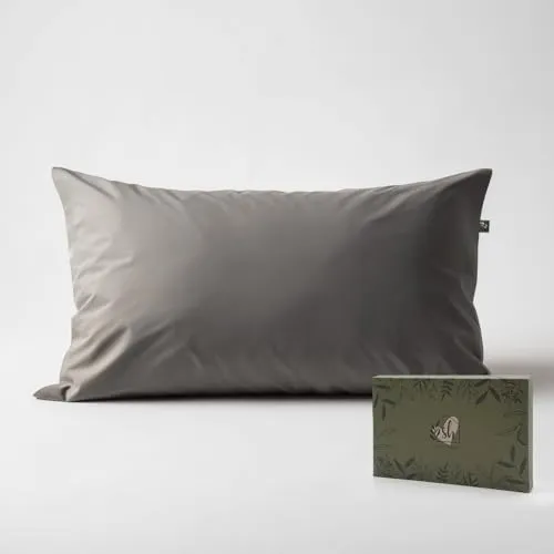 SALAD HOUSE,Weicher Bettbezug Kissenbezug aus 100% Baumwolle,Grau,40 x 80cm, mit Reißverschluss