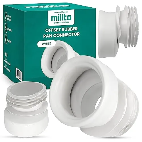 Millto™ WC Anschluss Gummi Exzentrisch Toilettenanschluss Verbindung Stutzen Toilettenschalenverbinder Gummikonus für Toiletten Bodenrohrverbinder Schalenverbinder