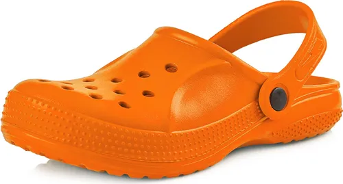 Ladeheid Kinder Mädchen Jungen leichte Eva Clogs Gartenclogs Gartenschuhe KL055 (Orange, 30 EU)