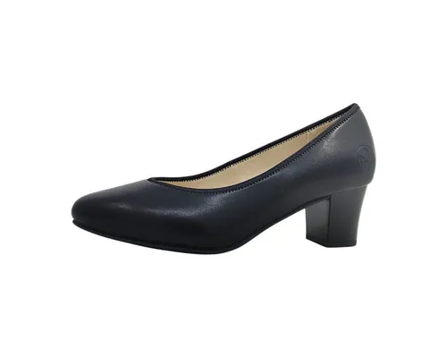 Rieker Damen Pumps 44650 - Bequeme Pumps mit Blockabsatz - Damen-Pumps mit runder Zehenform, ideal für jeden Anlass. Der Blockabsatz sorgt für optimalen Halt und der slip-on Stil bietet höchsten Tragekomfort.